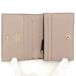 Valentino Garavani Bifold Wallet Pink Beige Rockstud ZW2P0P39BOL Leather GP VALENTINO GARAVANI