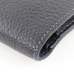 HERMES Hermes Dogon GM Togo navy blue □C unisex long wallet