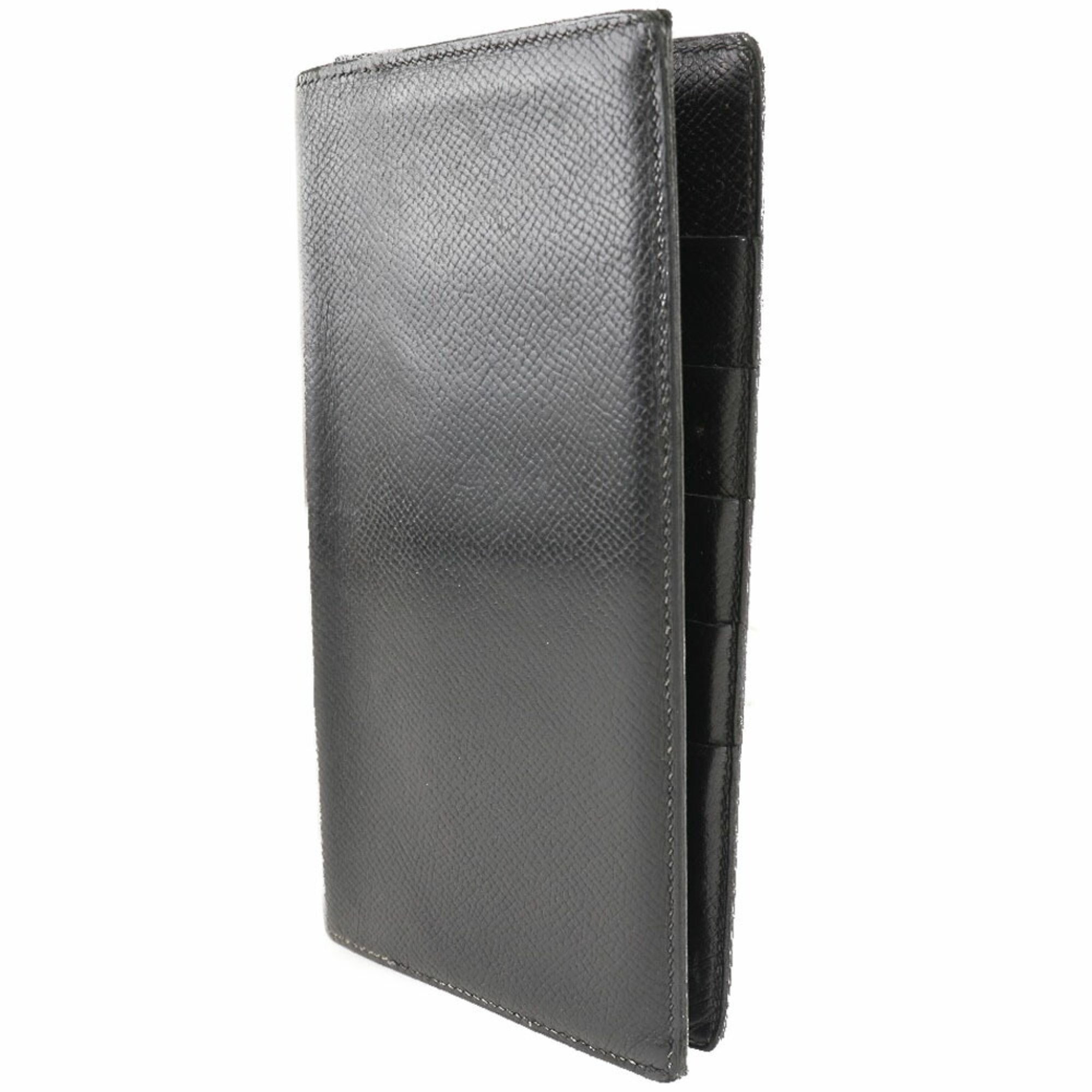 HERMES Hermes MC2 Fleming leather black 〇Z men's wallet