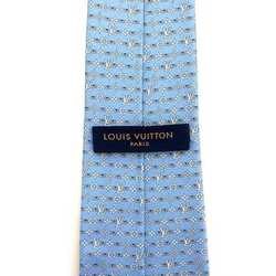 Louis Vuitton tie light blue monogram M73579 silk 100% MR0139 LOUIS VUITTON men's iconic