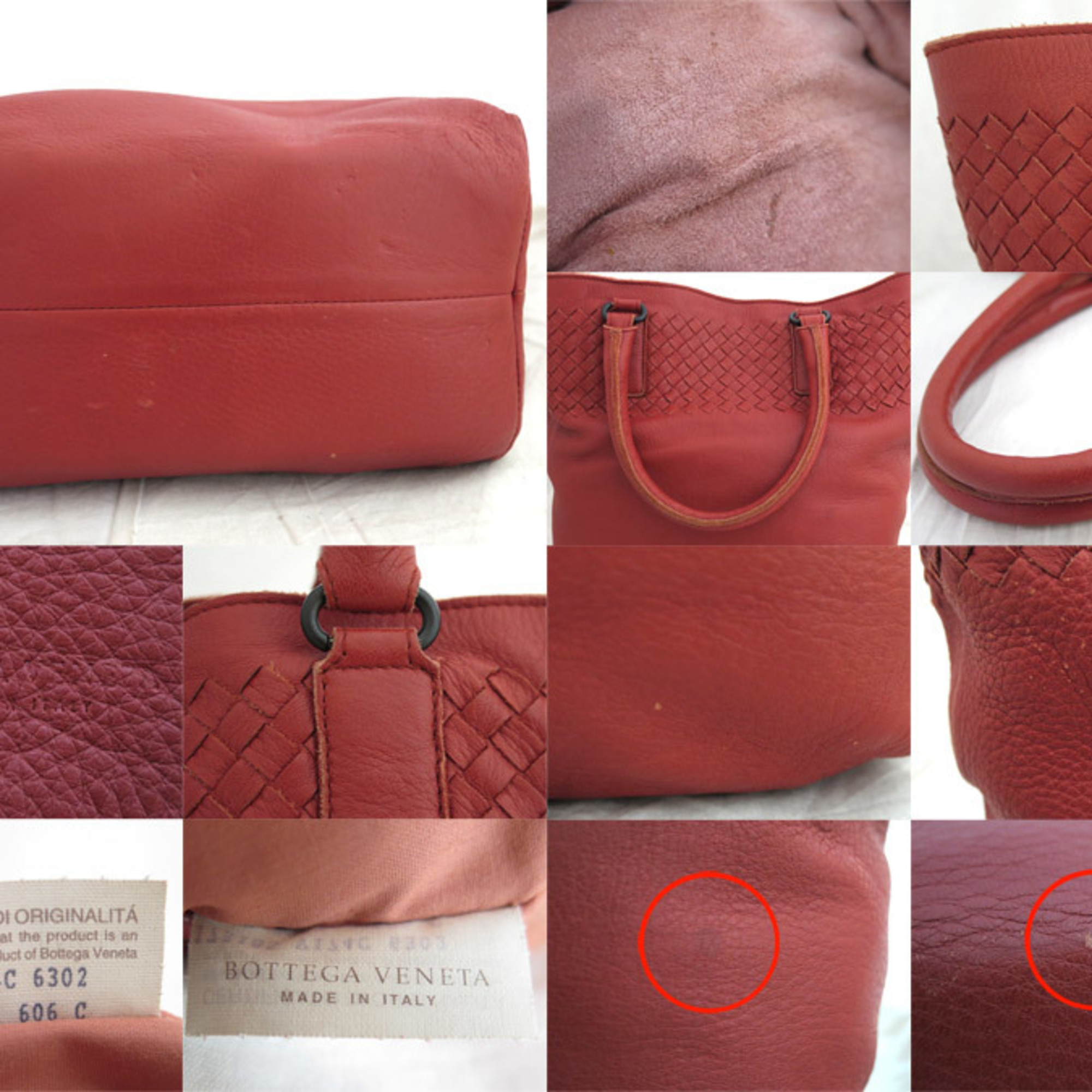 Bottega Veneta BOTTEGAVENETA Handbag Intrecciato Leather Orange Brown Women's