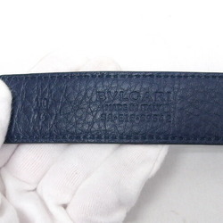 Bvlgari leather belt navy