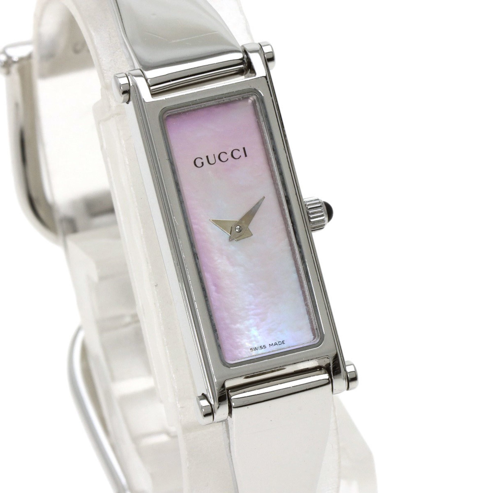 Gucci 1500L Bangle Square Face Watch Stainless Steel SS Ladies GUCCI