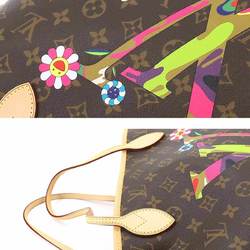 Louis Vuitton LOUIS VUITTON Takashi Murakami Monogram Neverfull MM Tote Bag M95560 Brown Multicolor