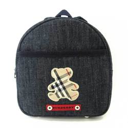 Burberry Bag Mini Rucksack Backpack Navy Bear Motif Plaid Kids Canvas BURBERRY