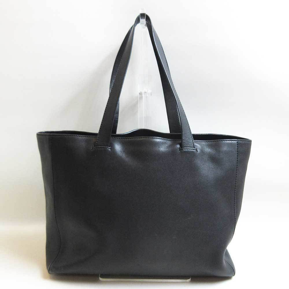 Loewe East West shopper black tote bag hand B+ rank leather LOEWE ...