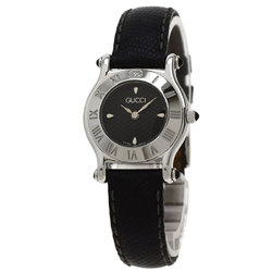 Gucci 6500L watch stainless steel leather ladies GUCCI