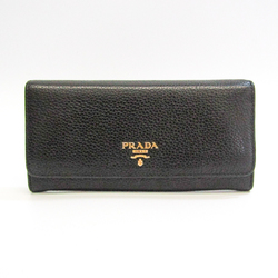 Prada Bi-Fold Wallet Saffiano Leather Bluette in Saffiano Leather - US