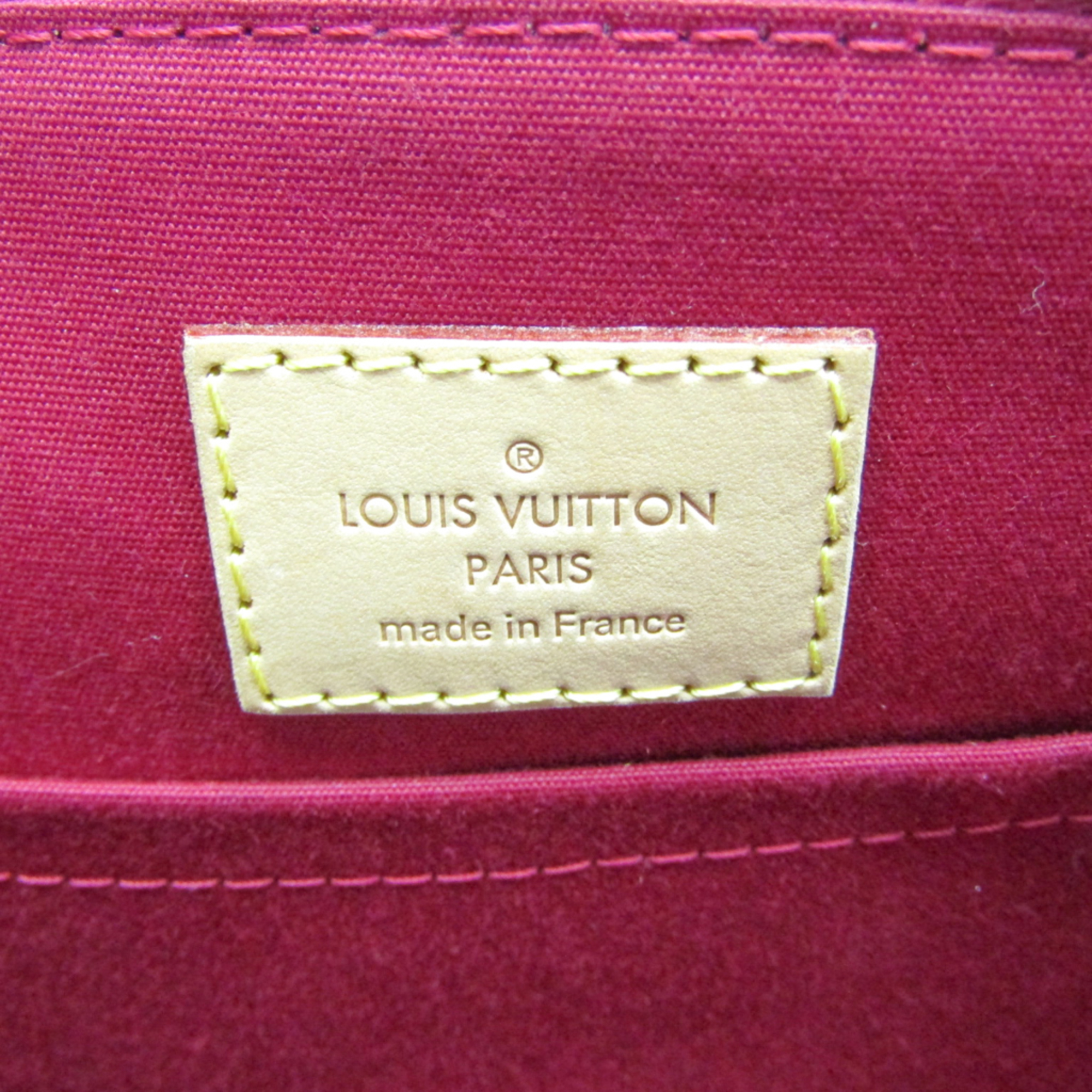 Louis Vuitton Vernis Sherwood PM M91494 Women's Shoulder Bag Pomme D'amour