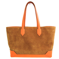 Hermes Maxi Box Cabas 36 Women's Epsom Leather,Suede Tote Bag Brown,Orange
