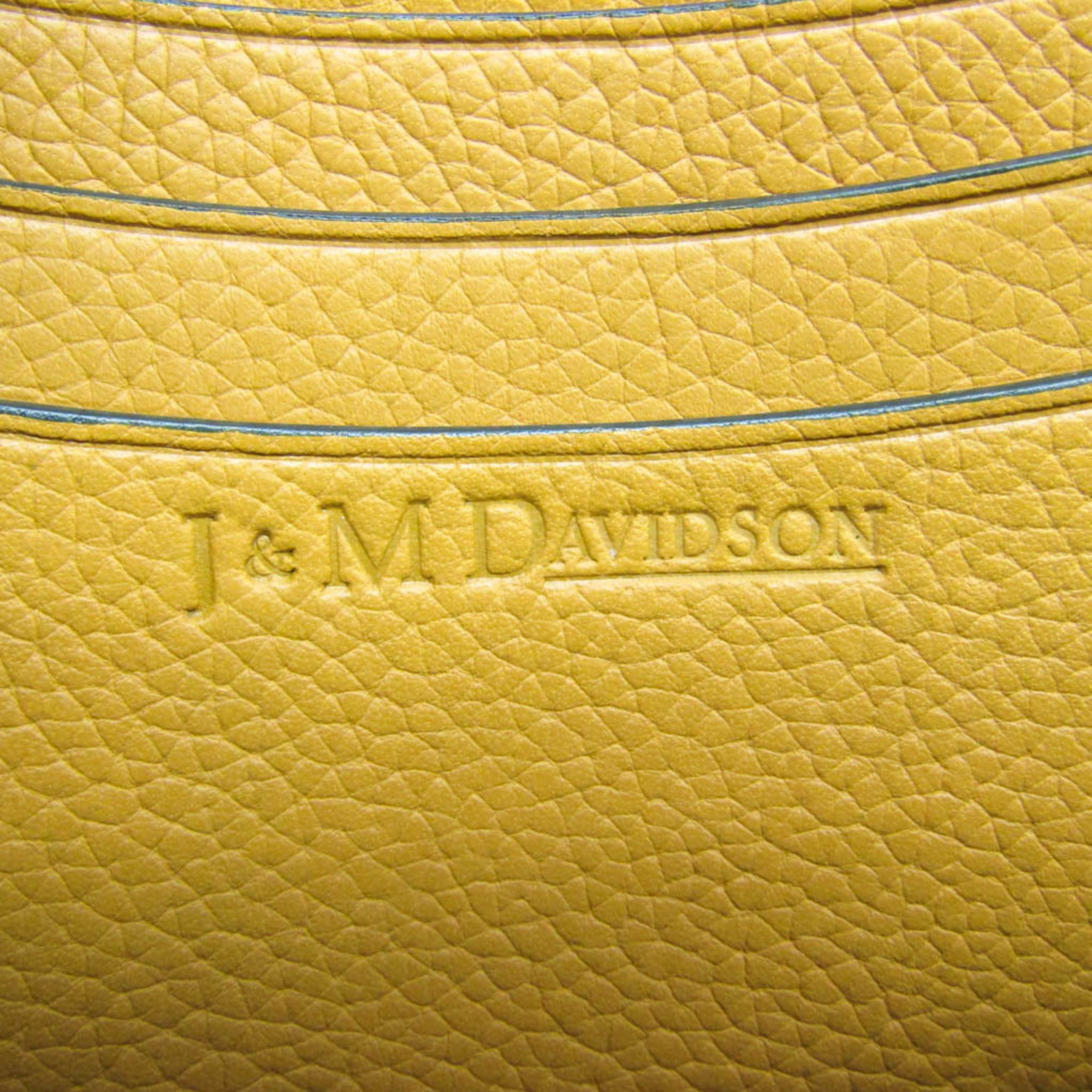 J&M Davidson 07471P Women's Leather Shoulder Bag Dark Yellow