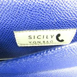 Dolce & Gabbana SICILY Women's Leather Chain/Shoulder Wallet Royal Blue