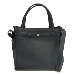 Valextra B-cube Women's Leather Handbag,Shoulder Bag Navy