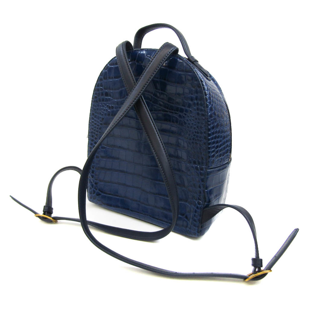 Tory Burch Croc Embossed Mini Backpack 50702 Women's Leather Backpack Navy  | eLADY Globazone