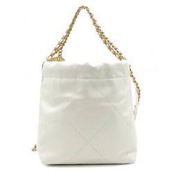 Chanel 22 Chain Ladies Handbag AS3980 Calf White