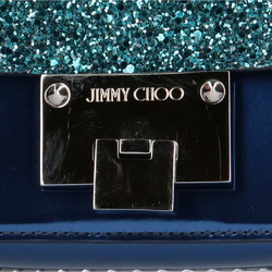 Jimmy Choo JIMMY CHOO level soft shoulder bag leather blue ladies