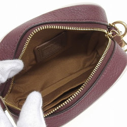Coach COACH Signature Dempsey Stripe Shoulder Bag Small Beige x Bordeaux 7057