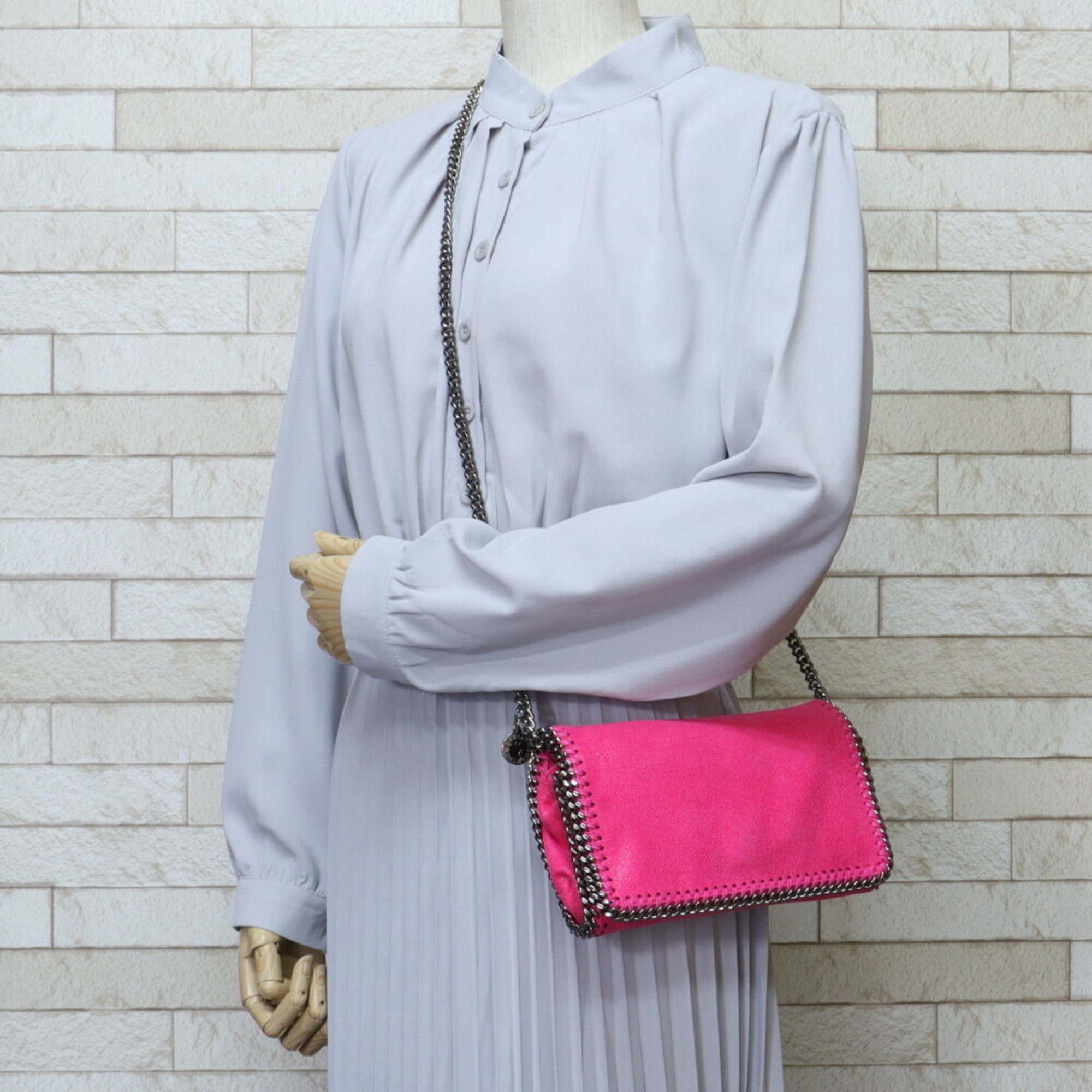Stella McCartney Falabella Shoulder Bag Polyester Pink Ladies