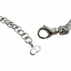 Christian Dior Metal Rhinestone Silver Necklace