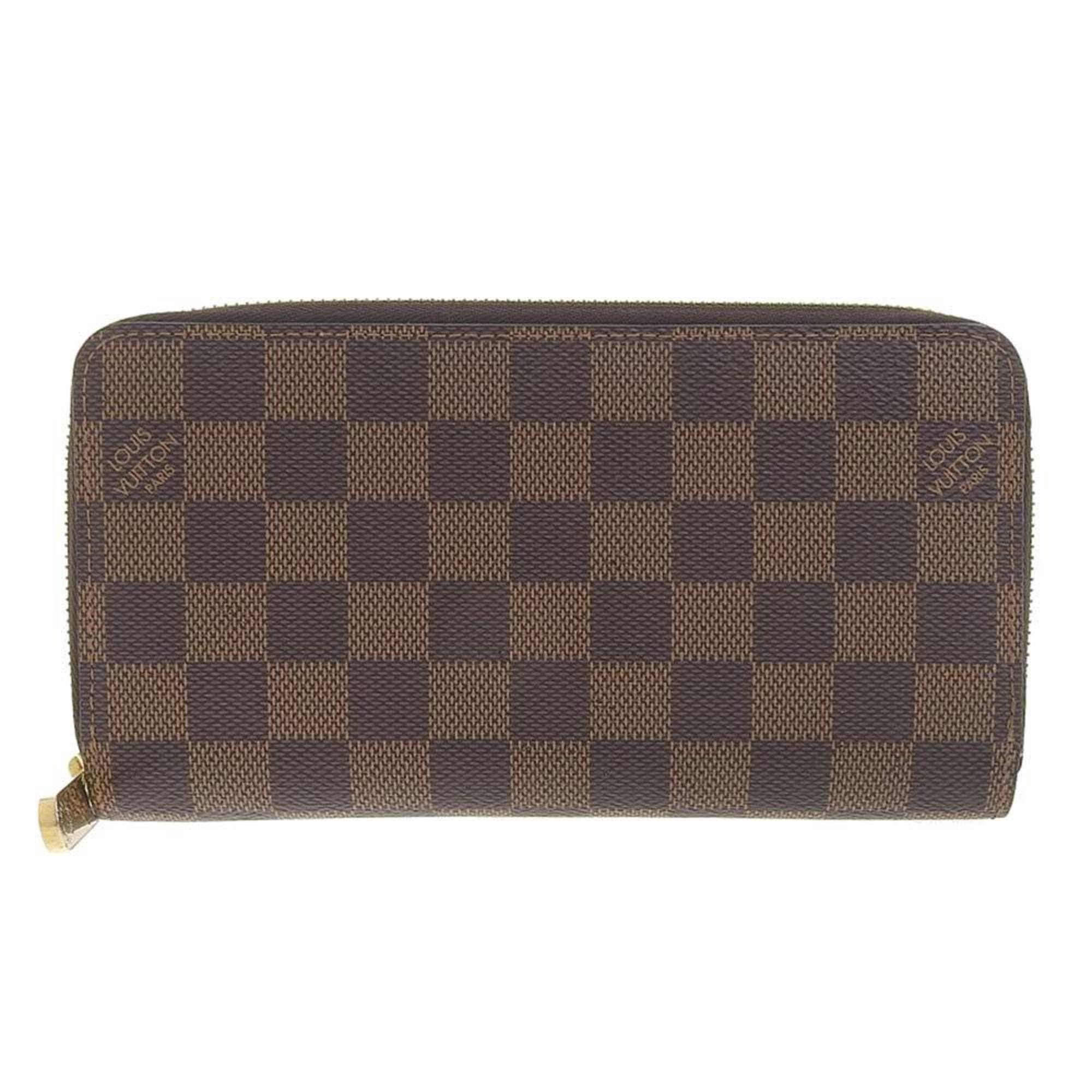 Louis Vuitton LOUIS VUITTON Damier Zippy Round Long Wallet Ebene Rose Ballerine N60046