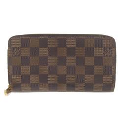 Louis Vuitton LOUIS VUITTON Damier Zippy Round Long Wallet Ebene Rose Ballerine N60046