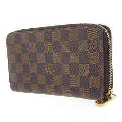 Louis Vuitton LOUIS VUITTON Damier Zippy Round Long Wallet Ebene Rose Ballerine N60046