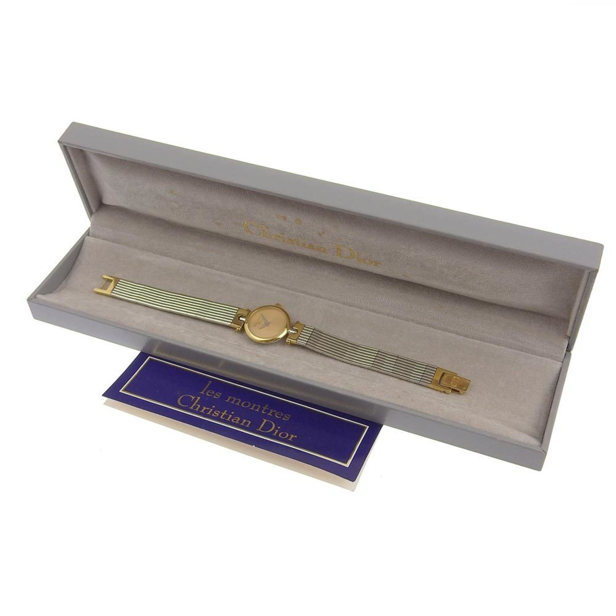 Christian Dior CHRISTIAN DIOR Lady's quartz battery watch gold dial 3025