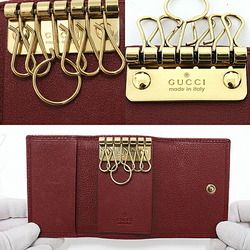 Gucci GUCCI 6 row key case 658636 leather red