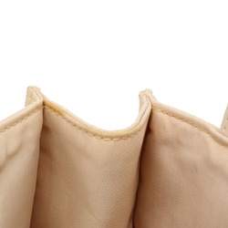 CHANEL Chanel here mark button tote bag handbag nylon light pink beige