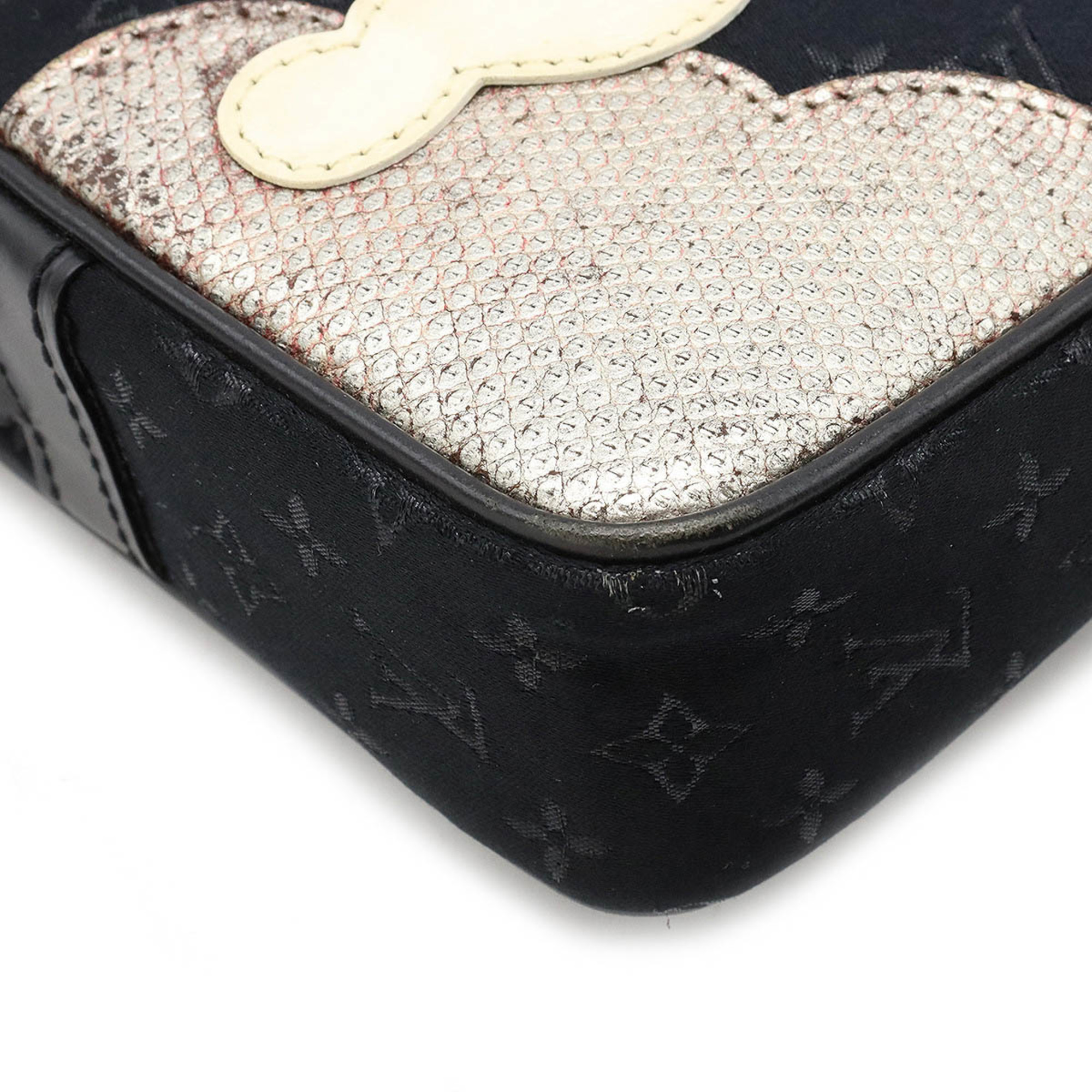 LOUIS VUITTON Louis Vuitton Monogram Satin Conte de Fé Fe Pochette Handbag Pouch M92275