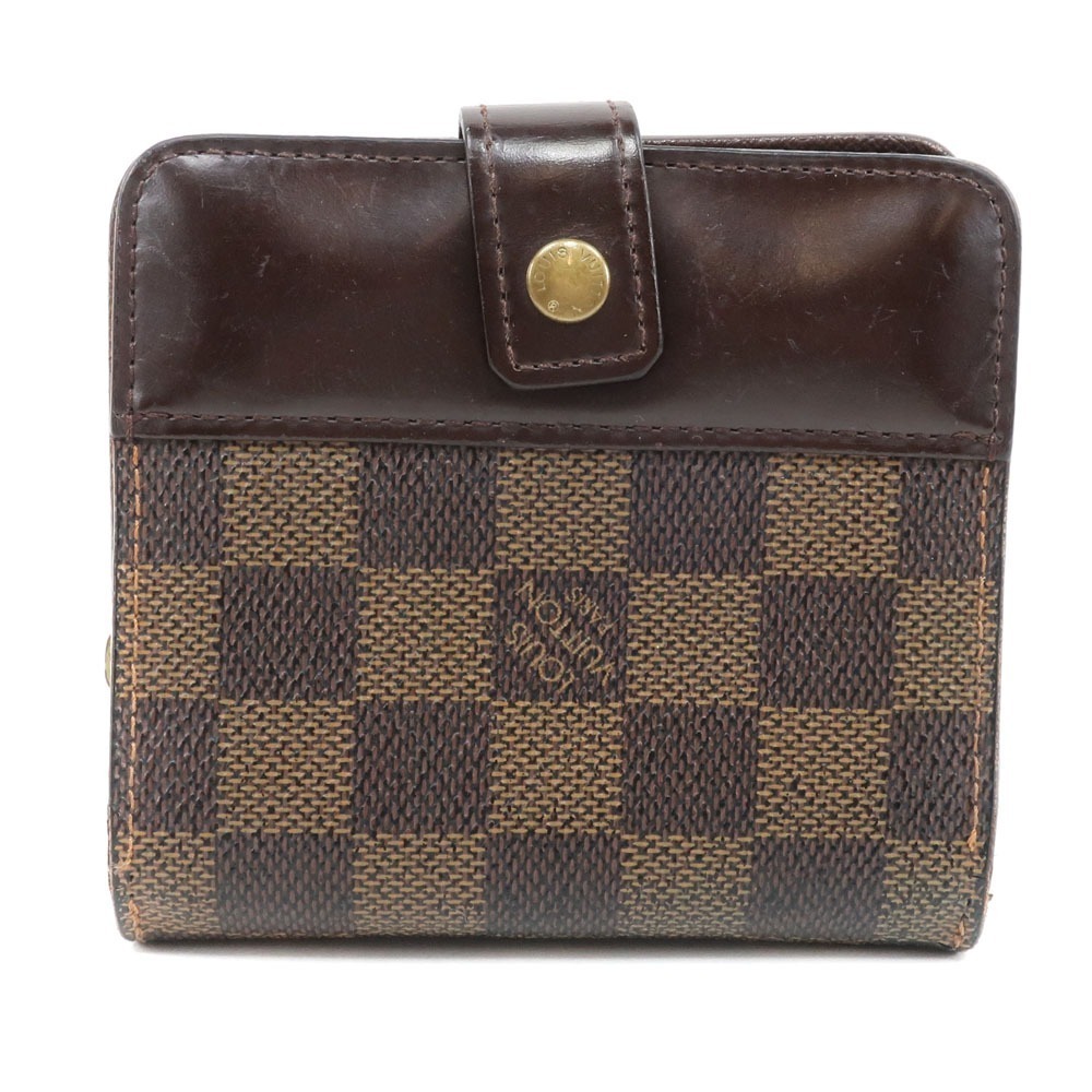 LV Demair Checker Brown Snap Wallet