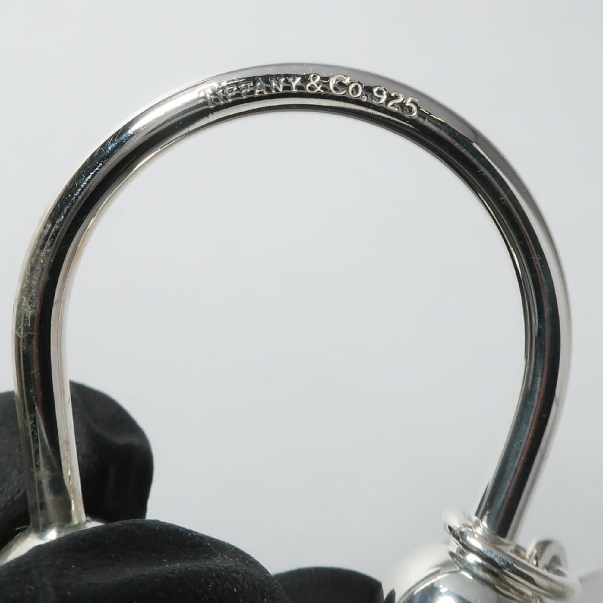 Tiffany round tag 925 silver key holder