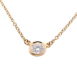 Tiffany 0.23ct diamond visor yard ladies necklace 750 yellow gold