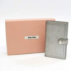 Miu Miu Women's Leather Card Wallet Silver