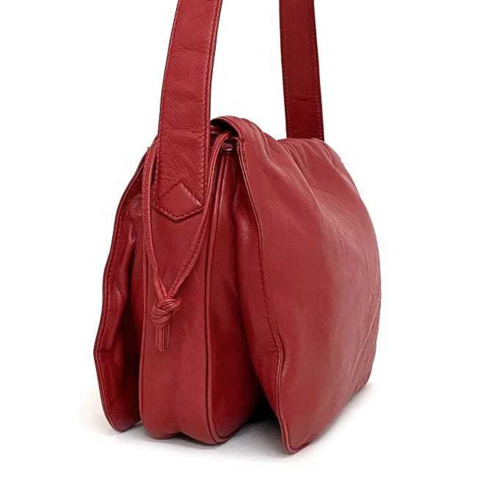 Loewe Shoulder Bag Red Anagram Nappa Leather LOEWE Women's