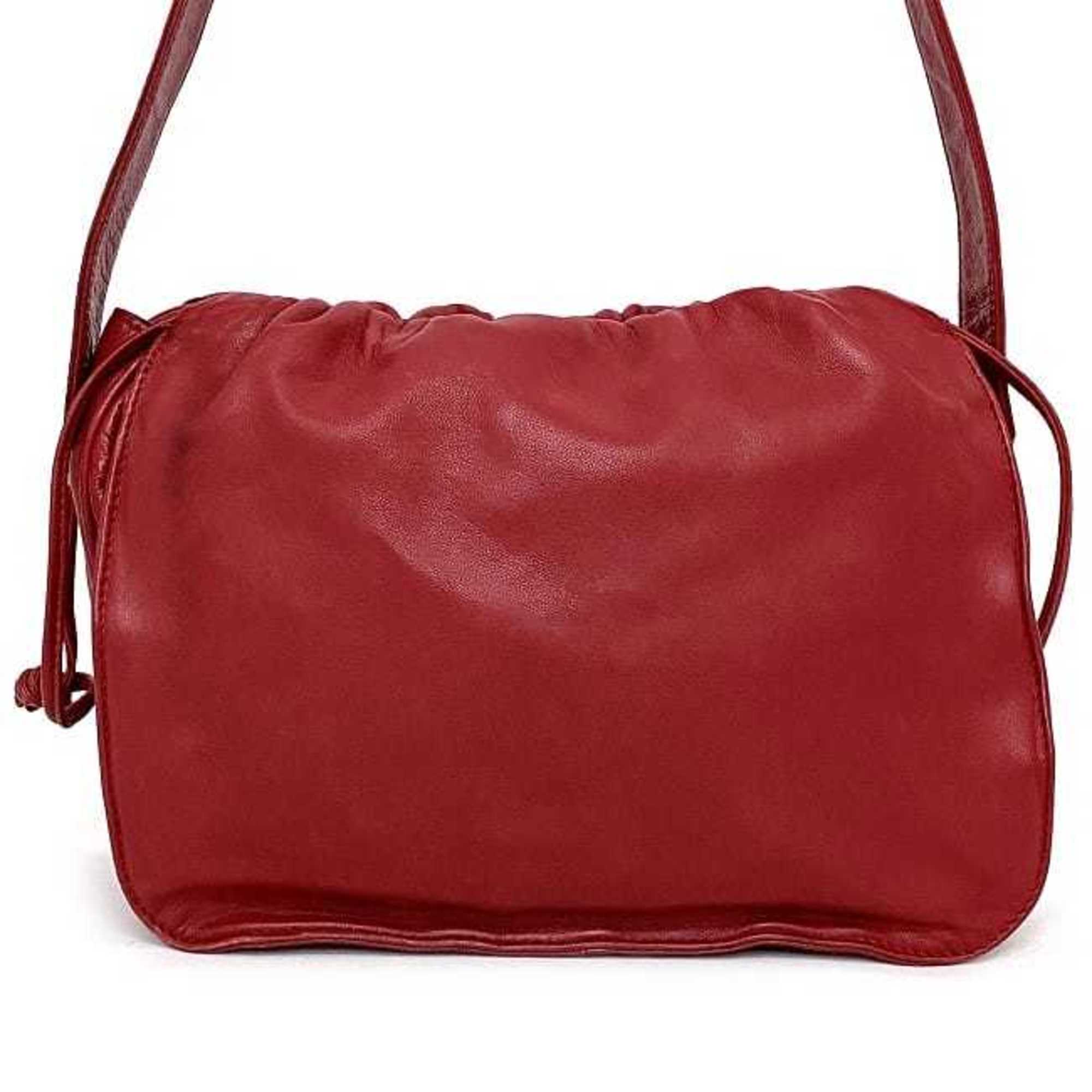 Loewe Shoulder Bag Red Anagram Nappa Leather LOEWE Women's