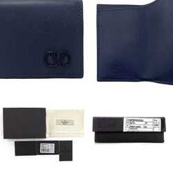 Valentino Garavani Trifold Wallet Navy Blue TY0P0P93ZQU Leather VALENTINO GARAVANI