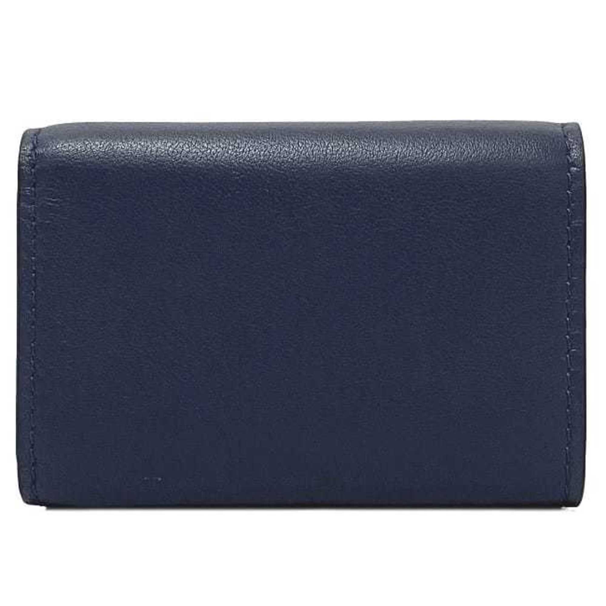 Valentino Garavani Trifold Wallet Navy Blue TY0P0P93ZQU Leather VALENTINO GARAVANI