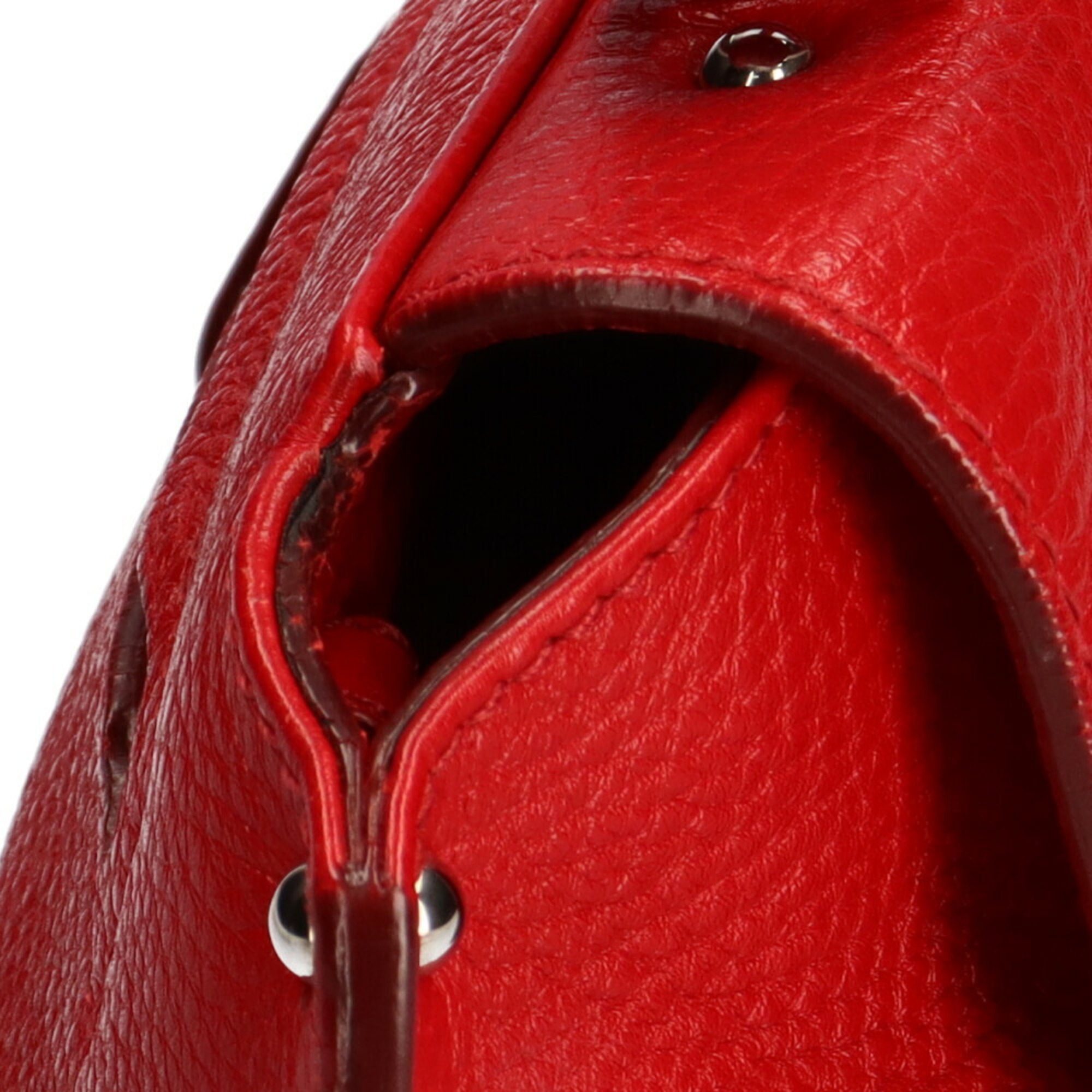 Salvatore Ferragamo Sofia Gancini shoulder bag leather red ladies