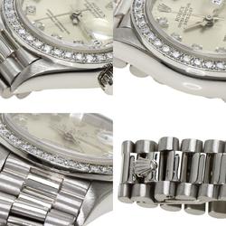 Rolex 69136G Datejust 10P Bezel Diamond Watch Platinum PT Ladies