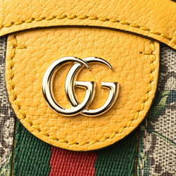 Gucci Bag Chain Shoulder GUCCI Flora Webbing Line GG Supreme Yellow 550618