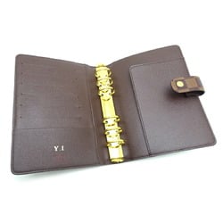 Louis Vuitton Agenda MM Name "Y.I" Entering Ladies' Notebook Cover R20240 Damier Ebene (Brown)