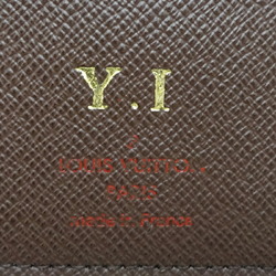 Louis Vuitton Agenda MM Name "Y.I" Entering Ladies' Notebook Cover R20240 Damier Ebene (Brown)