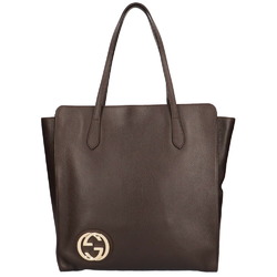 Gucci GUCCI tote bag leather brown ladies