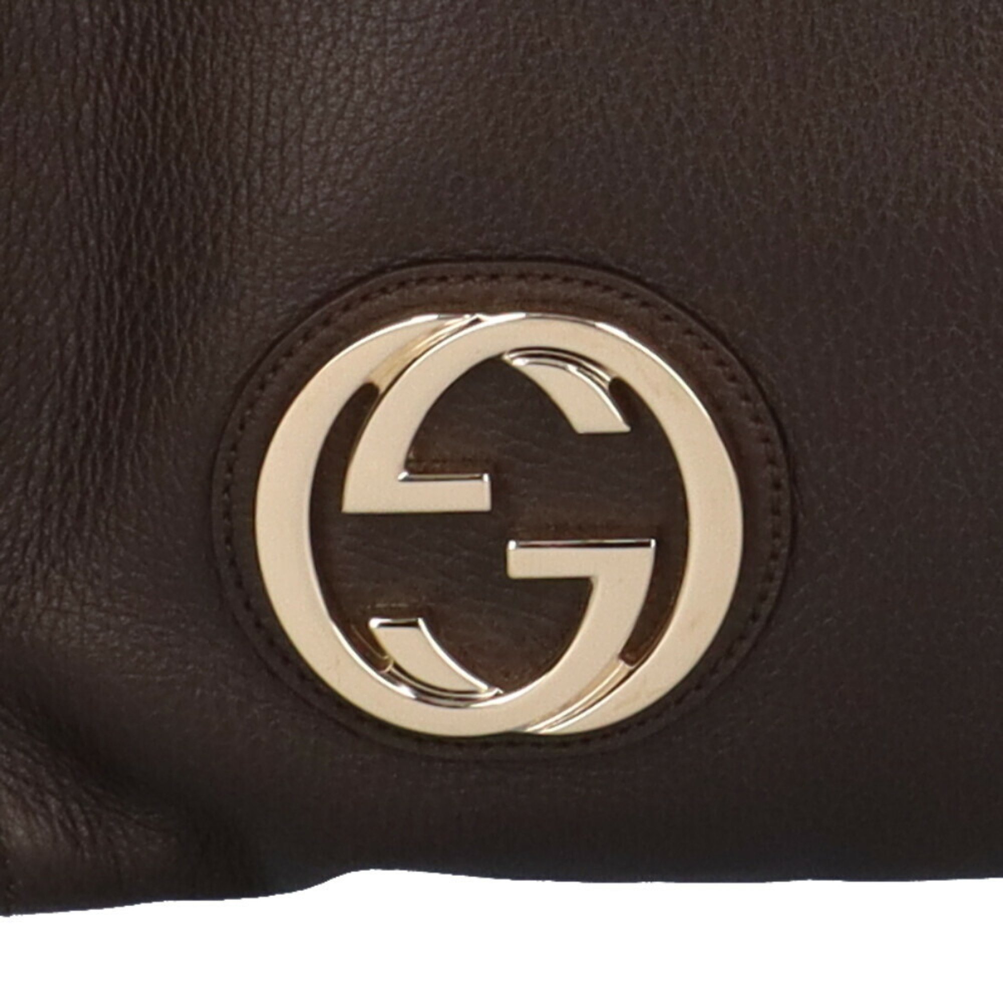 Gucci GUCCI tote bag leather brown ladies