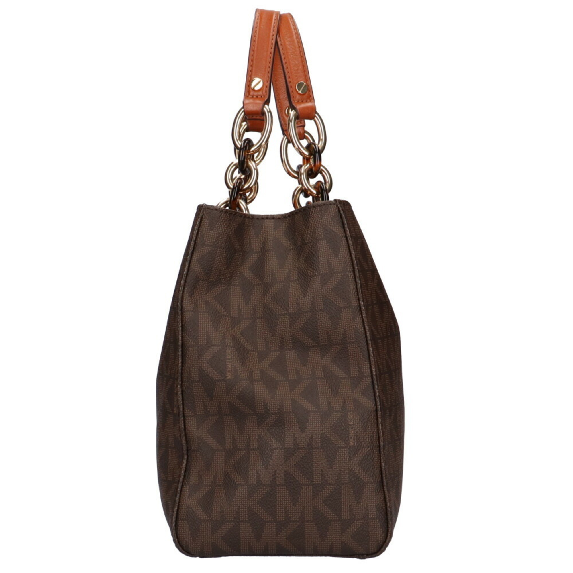 Michael Kors Shoulder Bag Leather Brown Women's