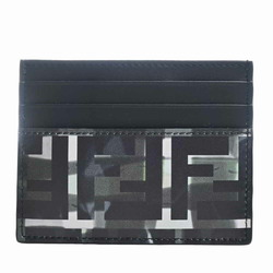 FENDI Fendi Zucca FF Camouflage Leather Card Holder Case 7M0164 Black/Green