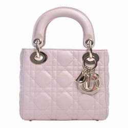 Christian Dior Lady cannage leather handbag CAL44500 pink beige