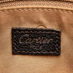 Cartier handbag shoulder bag brown leather ladies CARTIER