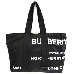Burberry Belt Detail Horseferry Print 8014547 Women,Men Nylon,Leather Tote Bag Black,White